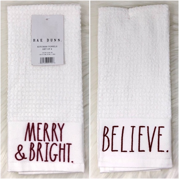 Rae Dunn Other - Rae Dunn Christmas Holiday Kitchen Towel Set